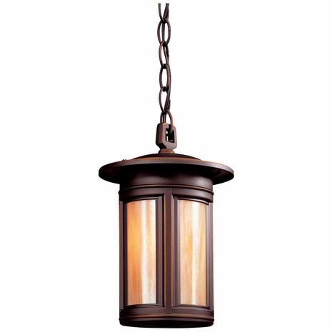 FFIH6913OB Troy Exterior Highland Park ES Oil Rubbed Bronze Medium 1 Light Fluorescent Hanging Lantern