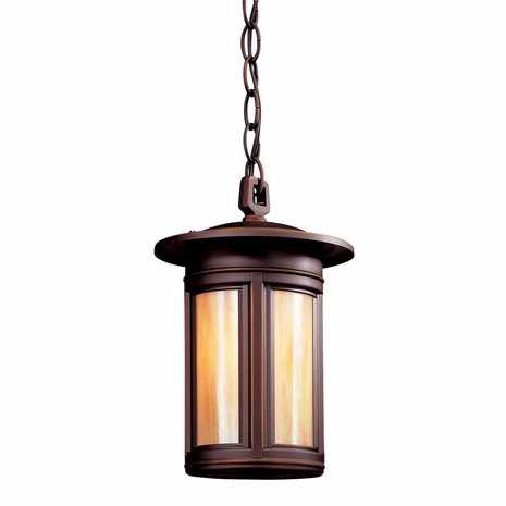 FIH6913OB Troy Exterior Highland Park Oil Rubbed Bronze Small 1 Light Hanging Lantern