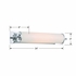 FOS-A8051-CH Crystorama Foster 1 Light LED Polished Chrome Sconce
