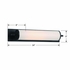 FOS-A8051-MK Crystorama Foster 1 Light LED Matte Black Sconce