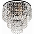 GAB-B7303-MK Crystorama Gabrielle 3 Light Matte Black Flush Mount