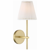 GAM-71001-AG Crystorama Gamma 1 Light Aged Brass Sconce