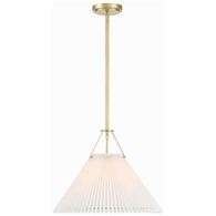 GAM-71003-AG Crystorama Gamma 1 Light Aged Brass Chandelier