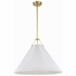 GAM-71005-AG Crystorama Gamma 1 Light Aged Brass Chandelier