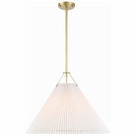 GAM-71005-AG Crystorama Gamma 1 Light Aged Brass Chandelier