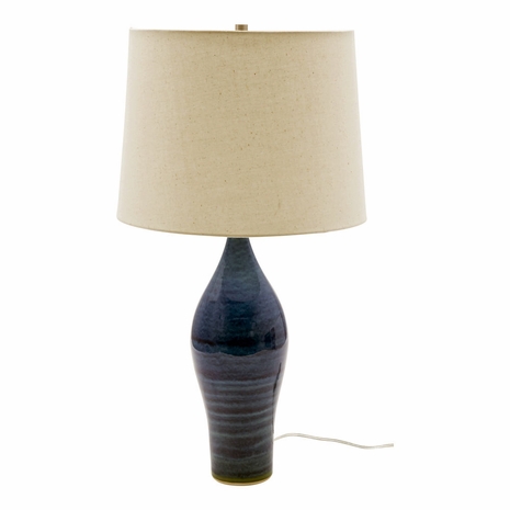 House of Troy GS170-BG Scatchard Stoneware Table Lamps in Blue Gloss