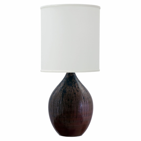 House of Troy GS301-DR Scatchard Stoneware Table Lamps in Decorated Red