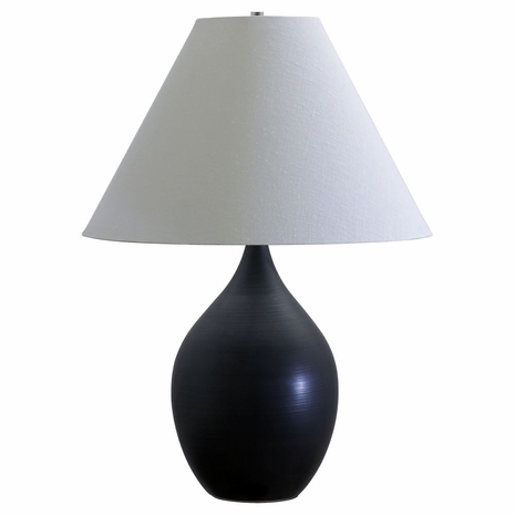 GS400-BM House of Troy Scatchard 28" Stoneware Table Lamp In Black Matte