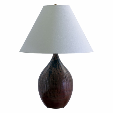 GS400-DR House of Troy Scatchard 28" Stoneware Table Lamp In Decorated Red
