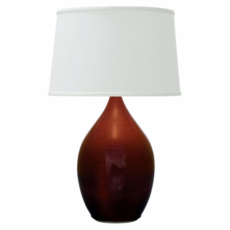 GS402-CR House of Troy Scatchard 24.5" Stoneware Table Lamp In Copper Red