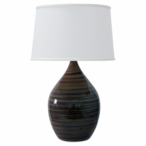 GS402-TE House of Troy Scatchard 24.5" Stoneware Table Lamp In Tigers Eye