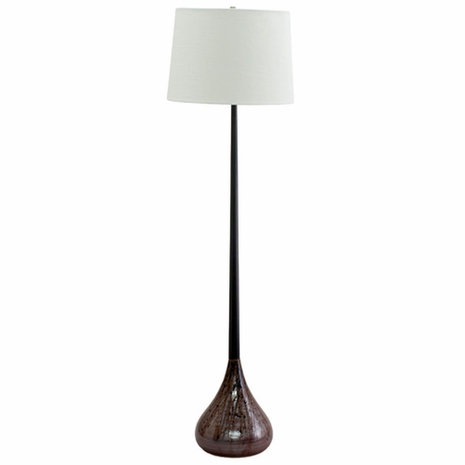 GS500-OBDR House of Troy Scatchard 61" Stoneware Floor Lamp In Decorated Red And Oil Rubbed Bronze