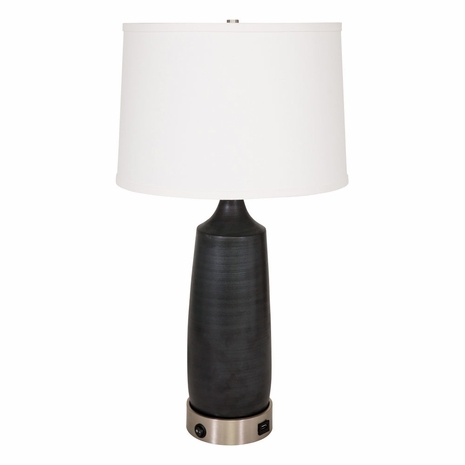 House of Troy GSB105-BM Scatchard Stoneware Table Lamps in Black Matte