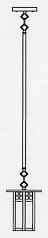 GSH-6L Arroyo Craftsman 6" Glasgow Long Body Stem Mount Pendant
