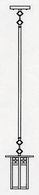 GSH-6L Arroyo Craftsman 6" Glasgow Long Body Stem Mount Pendant Light