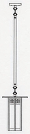 GSH-9L Arroyo Craftsman 9" Glasgow Long Body Stem Mount Pendant Light