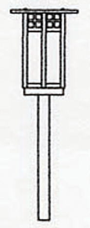 GSP-6L Arroyo Craftsman 6" Glasgow Long Body Outdoor Stem Mount Light