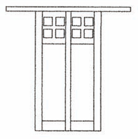 GW-18 Arroyo Craftsman 18" Glasgow Flush Wall Mount