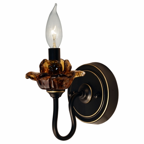 GW15467 Springdale 5W Adenmore Handcrafted Art Glass Wall Sconce