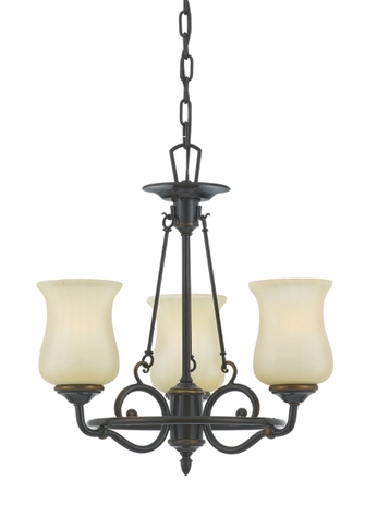 HH5003DZ Hannah Chandelier in Dark Bronze from Quoizel Lighting (CLEARANCE ITEM)