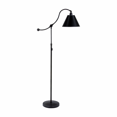 HP700-OB-BP House of Troy Hyde Park Floor Lamp Oil Rubbed Bronze W/Black Parchment Shade