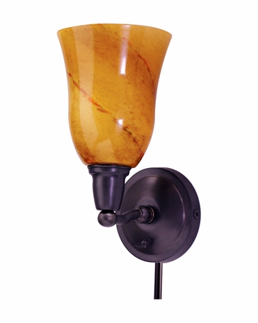 HP775-OB-AG House of Troy Hyde Park Sconce Oil Rubbed Bronze w/Art Glass