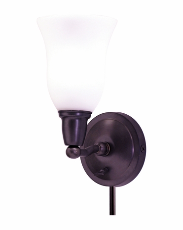 HP775-OB-OG House of Troy Hyde Park Sconce Oil Rubbed Bronze w/Opal Glass Shade
