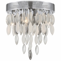 HUD-A2214-CH Crystorama Hudson 4 Light Polished Chrome Flush Mount