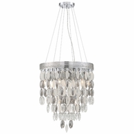 HUD-A2219-CH Crystorama Hudson 9 Light Polished Chrome Chandelier