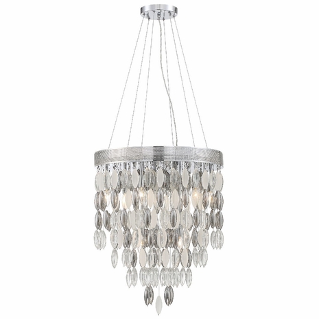 HUD-A2219-CH Crystorama Hudson 9 Light Polished Chrome Chandelier