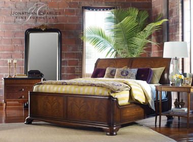 JC US King Walnut Sleigh Bed