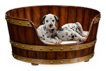 Jonathan Charles Country Farmhouse 32" Walnut Wooden Dog Bed