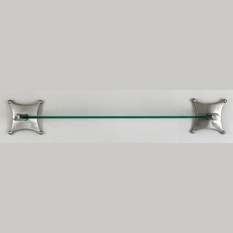 JA8004BN-DISC Quoizel Jasper Brushed Nickel Accessory - Bathroom Glass Shelf Clearance Item