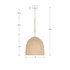 JSP-10533-MT Crystorama Jasper 3 Light Matte White + Natural Wood Pendant