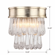 JUL-7702-DT Crystorama Julien 2 Light Distressed Twilight Wall Mount