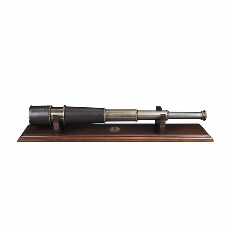KA023F Authentic Models Bronze Spyglass & Stand