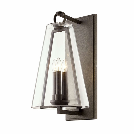 KB25436 Troy Lighting Adamson 3Lt Wall Sconce with French Iron Finish