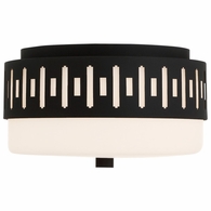 KEA-B8200-BF Crystorama Keaton 2 Light Black Forged Flush Mount