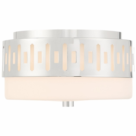 KEA-B8200-PN Crystorama Keaton 2 Light Polished Nickel Ceiling Mount