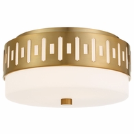 KEA-B8200-VG Crystorama Keaton 2 Light Vibrant Gold Flush Mount