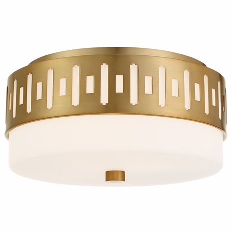KEA-B8200-VG Crystorama Keaton 2 Light Vibrant Gold Flush Mount