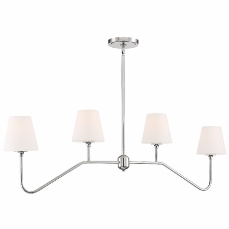 KEE-A3004-PN Crystorama Keenan 4 Light Polished Nickel Chandelier