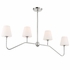 KEE-A3004-PN Crystorama Keenan 4 Light Polished Nickel Chandelier