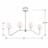 KEE-A3004-PN Crystorama Keenan 4 Light Polished Nickel Chandelier