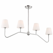 KEE-A3004-PN Crystorama Keenan 4 Light Polished Nickel Chandelier