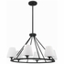 KEE-A3006-BF Crystorama Keenan 6 Light Black Forged Chandelier