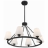 KEE-A3006-BF Crystorama Keenan 6 Light Black Forged Chandelier