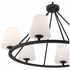 KEE-A3006-BF Crystorama Keenan 6 Light Black Forged Chandelier