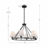 KEE-A3006-BF Crystorama Keenan 6 Light Black Forged Chandelier