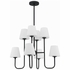 KEE-A3008-BF Crystorama Keenan 8 Light Black Forged Chandelier